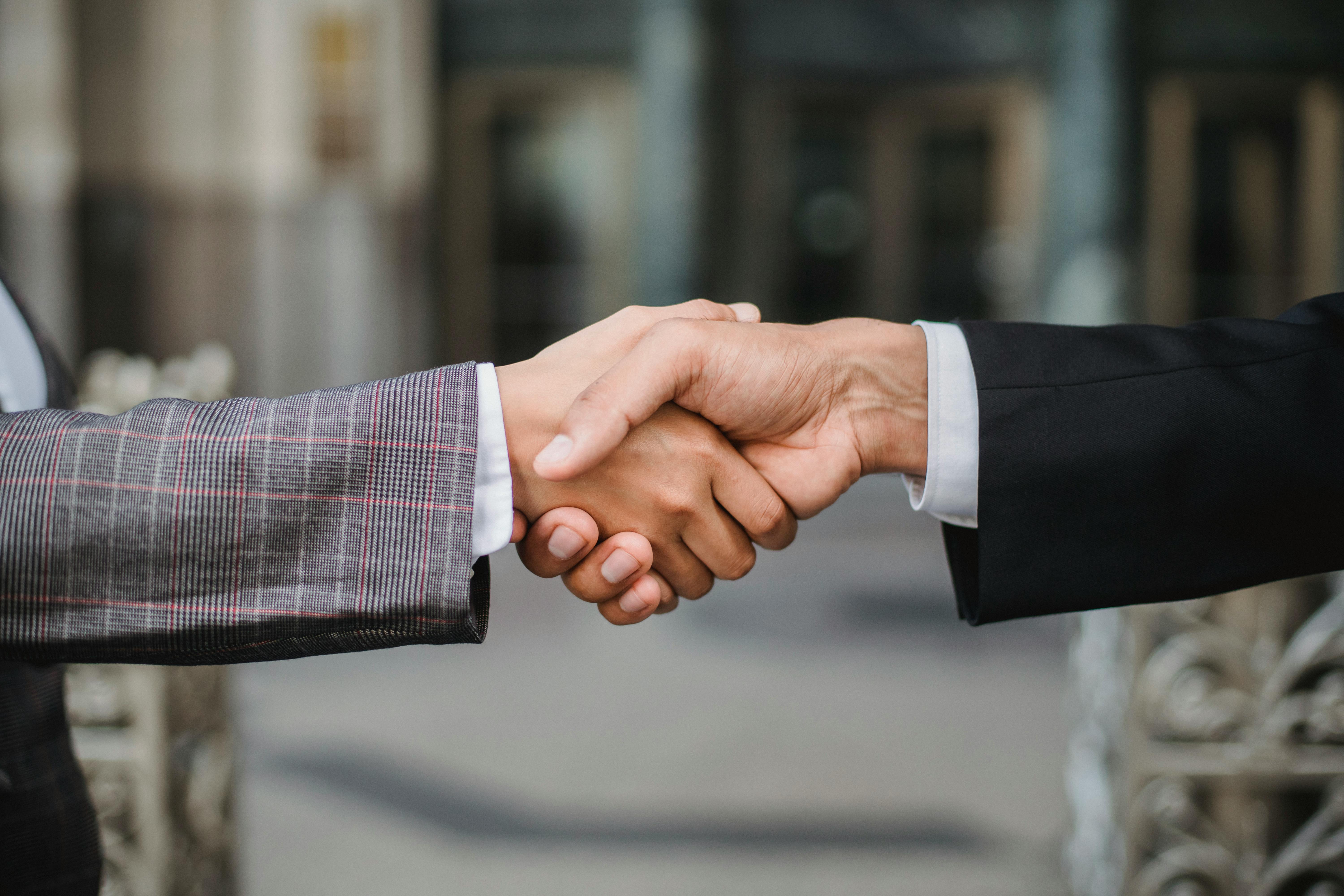 Graphic of handshake in business agreement